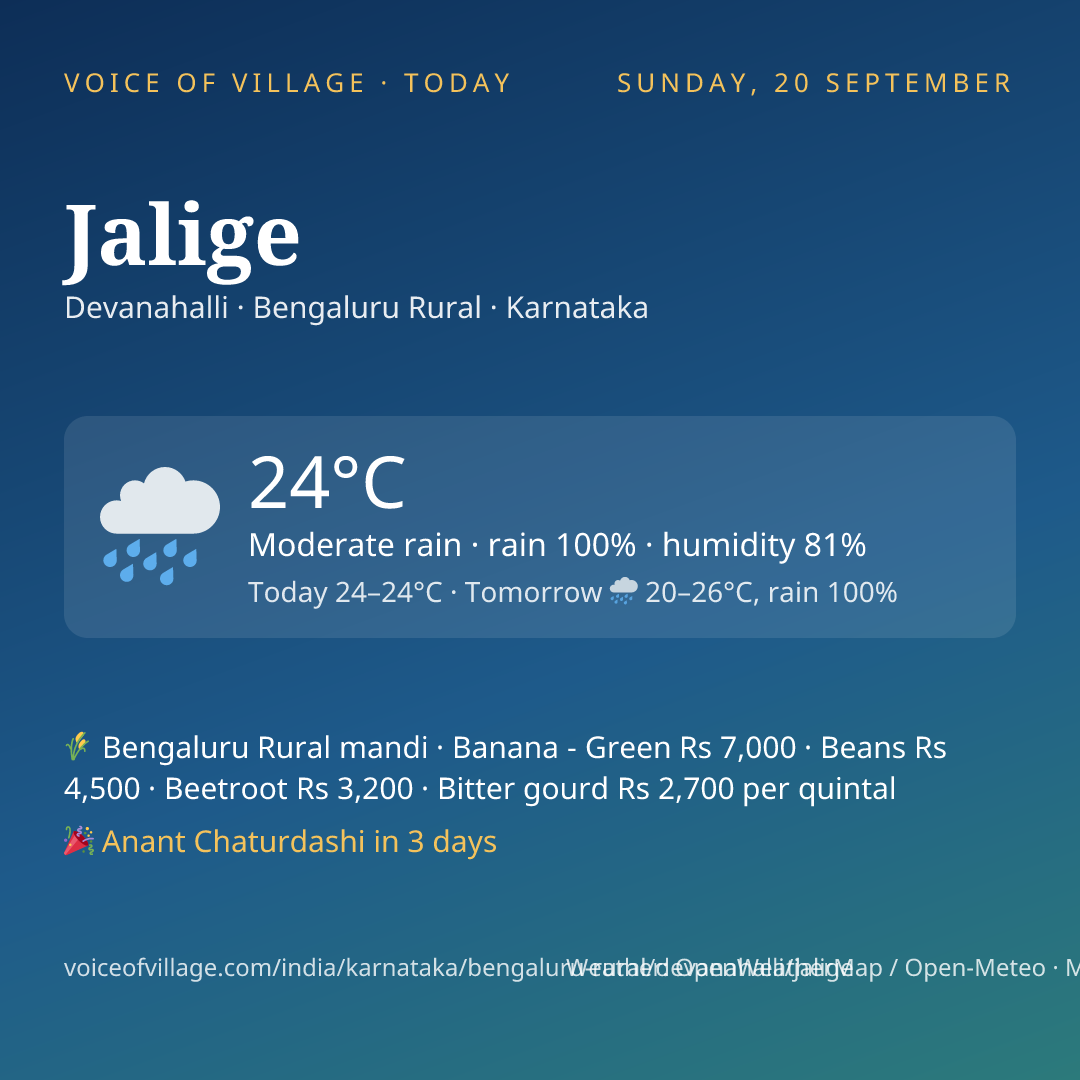 Jalige today