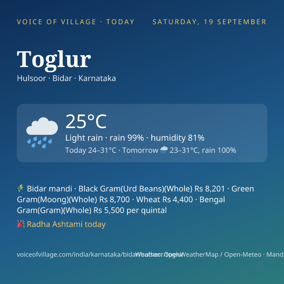 Toglur today
