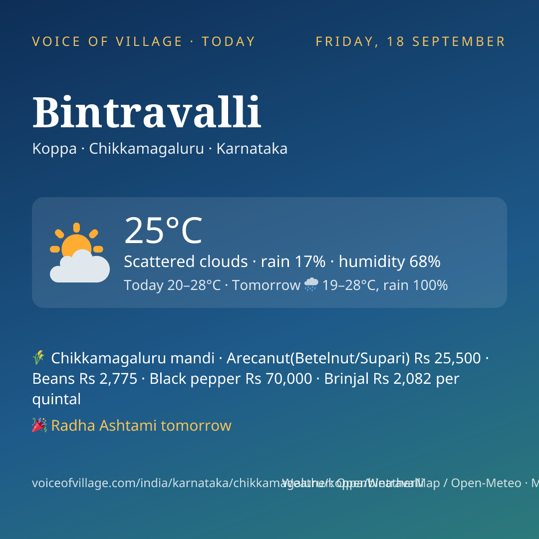 Bintravalli today