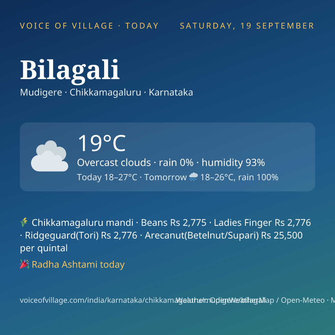 Bilagali today
