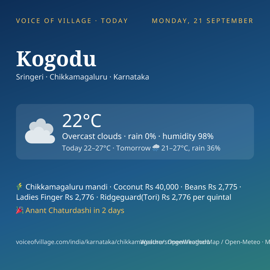 Kogodu today