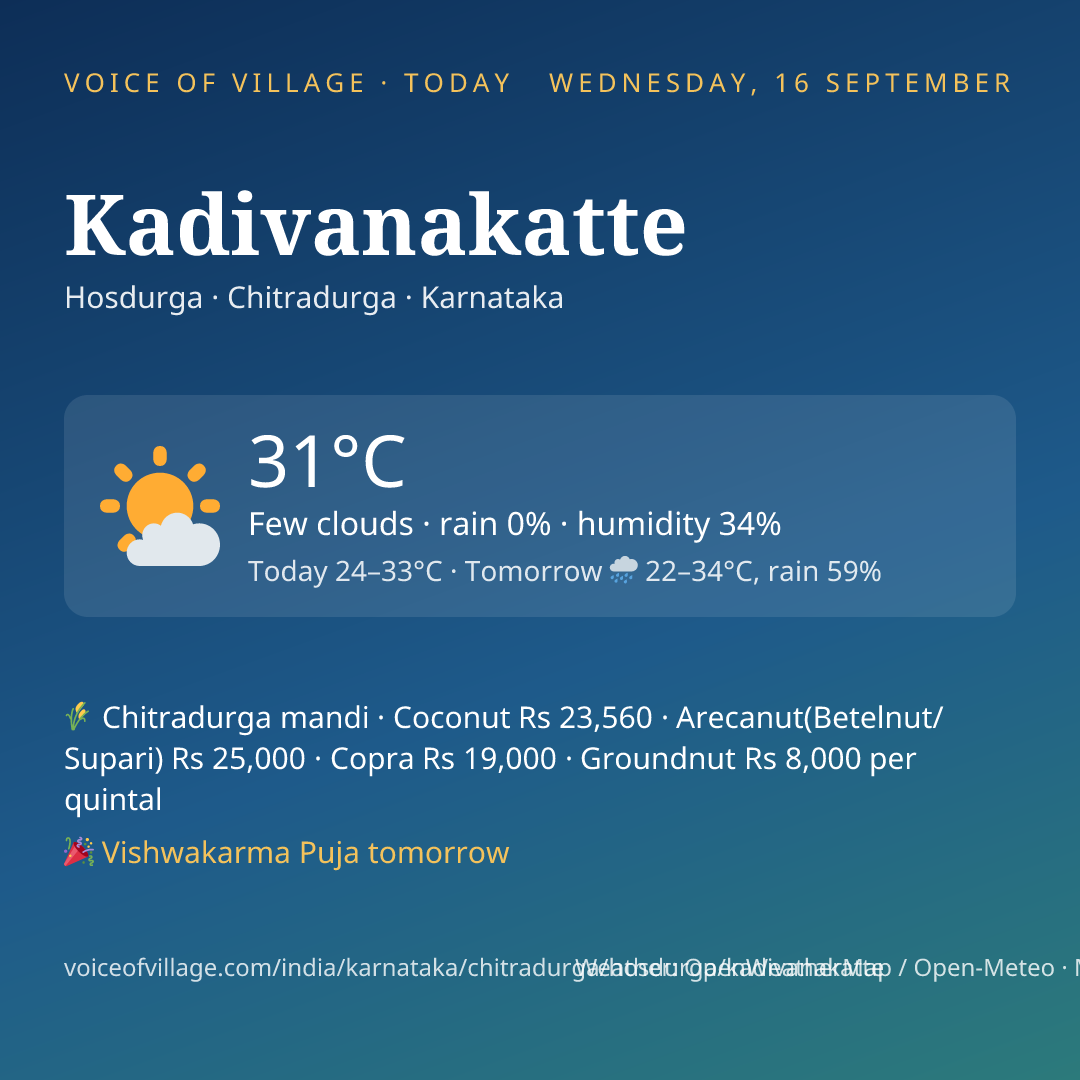 Kadivanakatte today