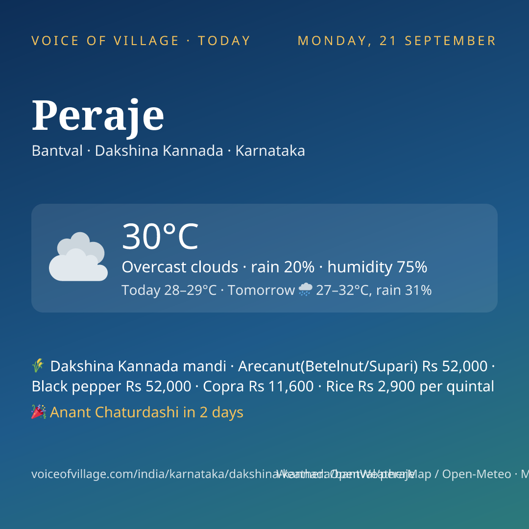 Peraje today