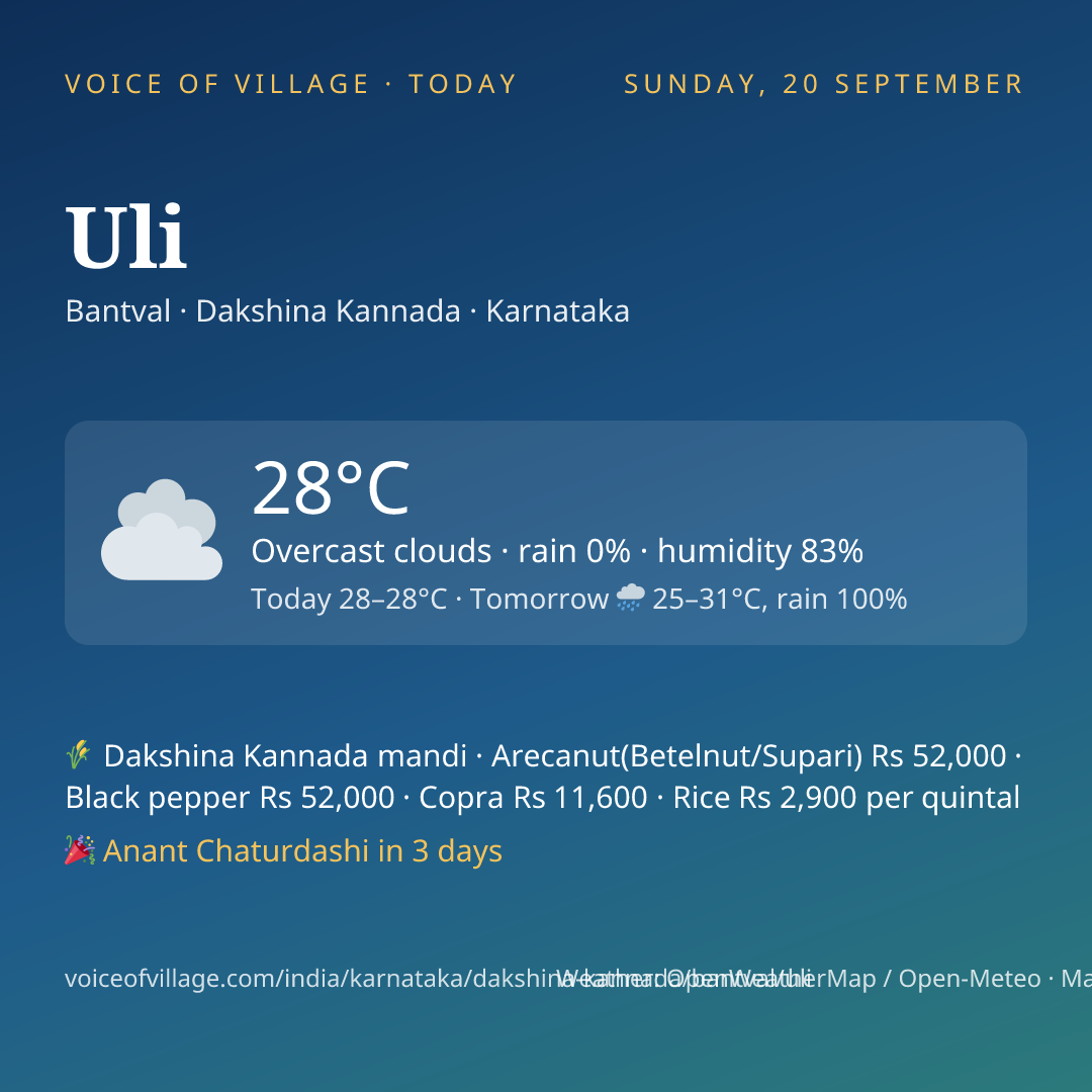 Uli today