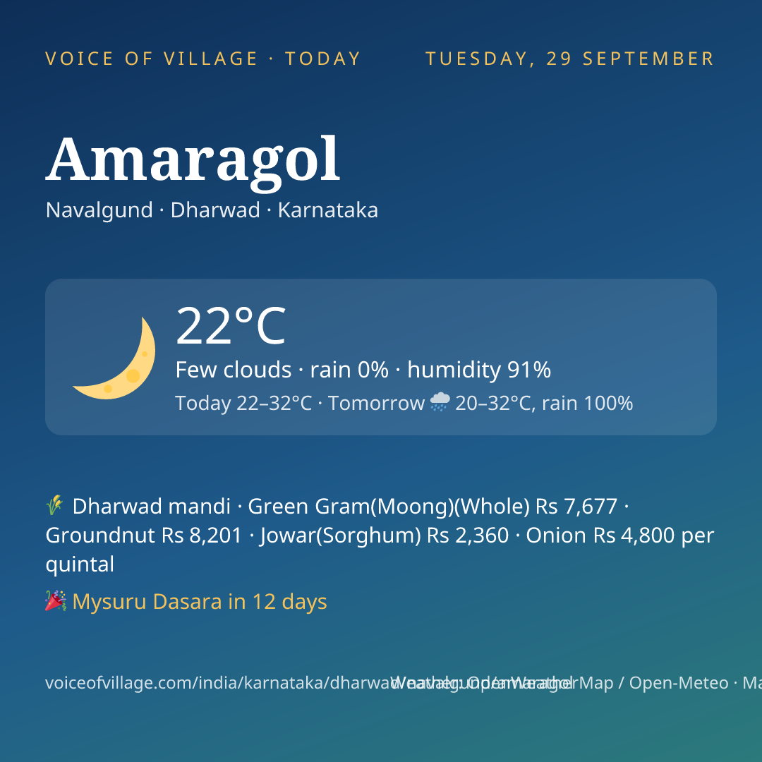 Amaragol today