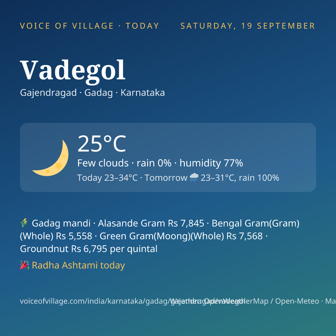 Vadegol today
