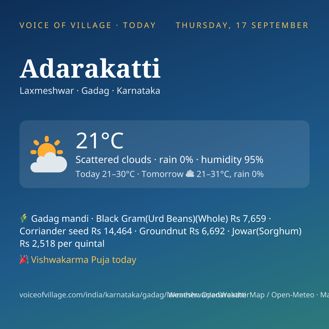 Adarakatti today