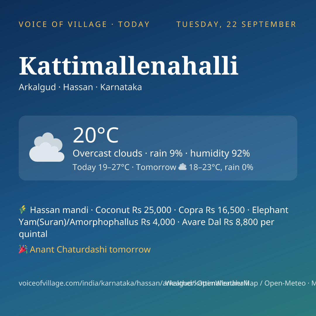 Kattimallenahalli today