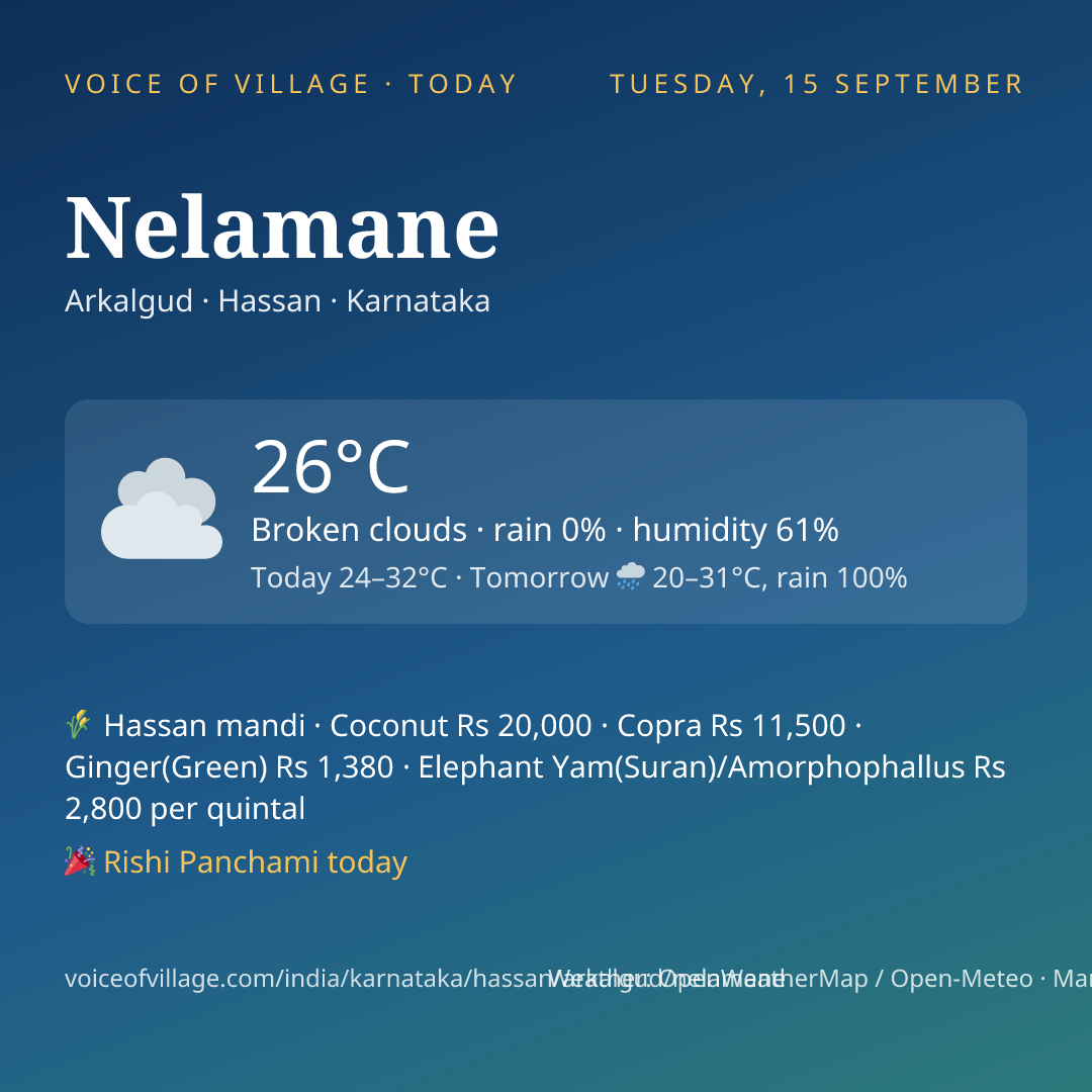 Nelamane today