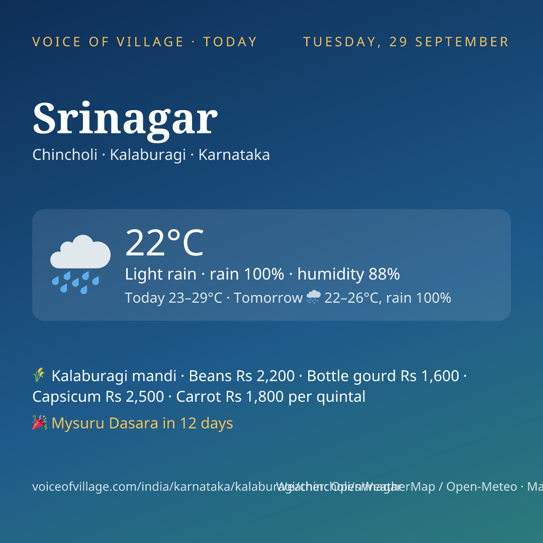 Srinagar today