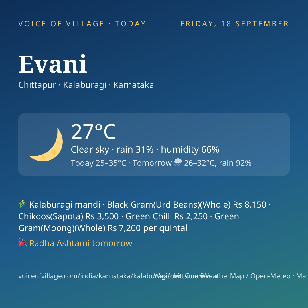 Evani today