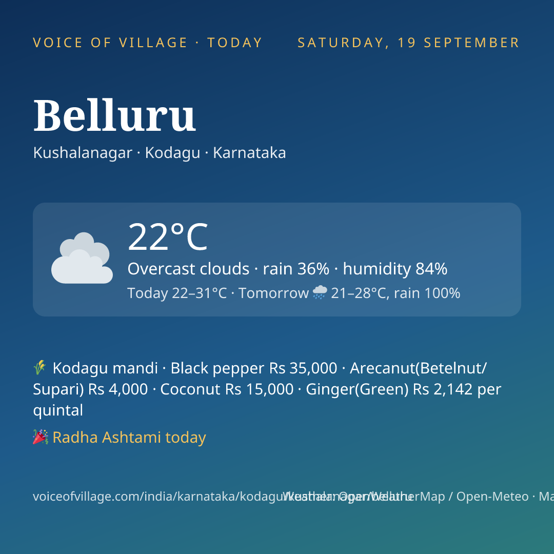 Belluru today