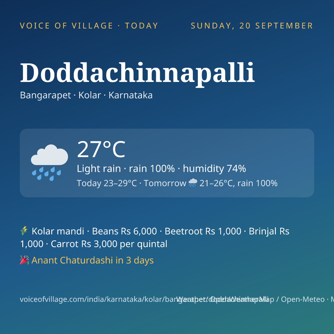 Doddachinnapalli today