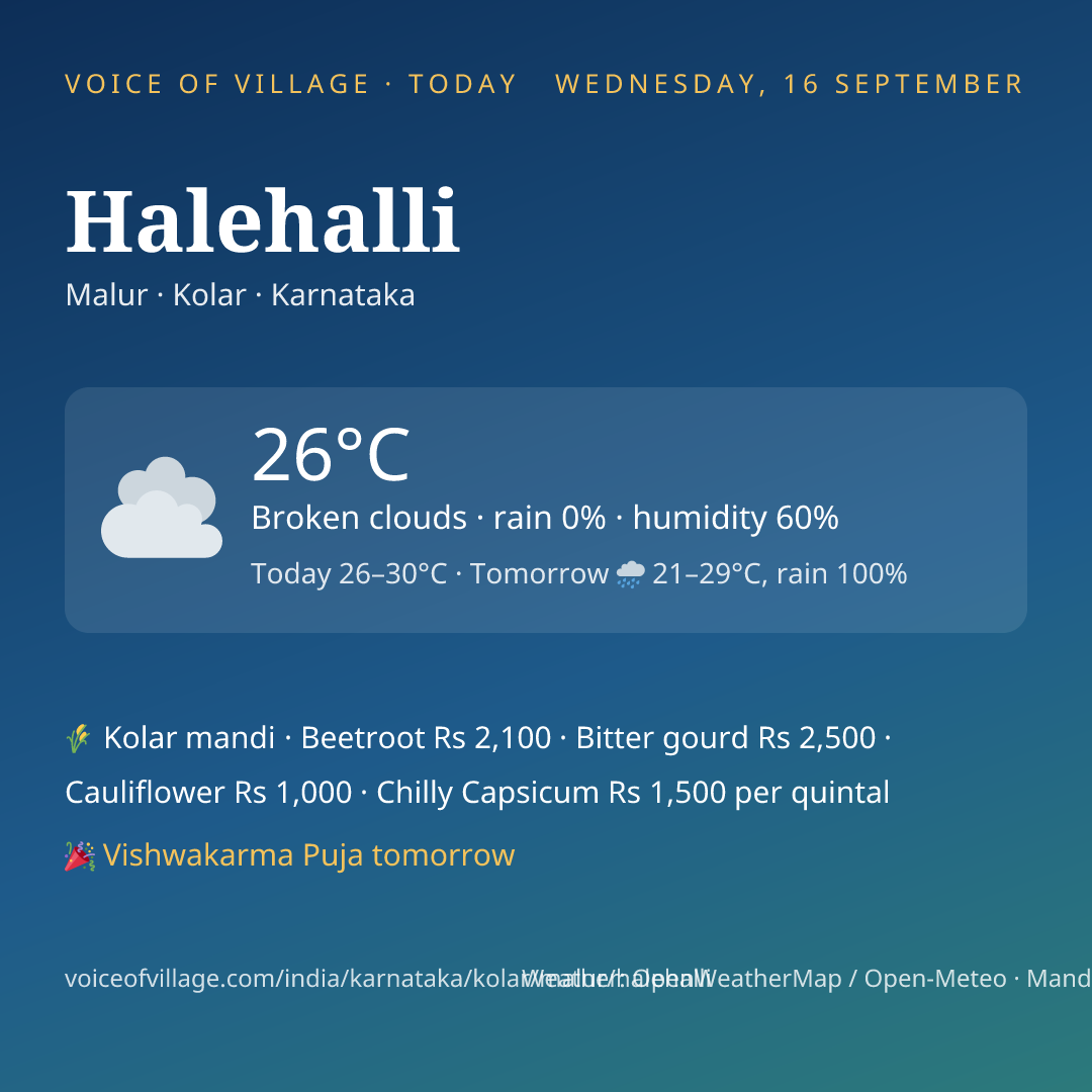 Halehalli today