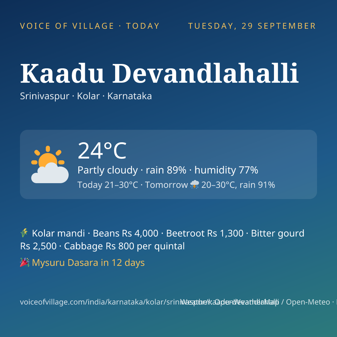 Kaadu Devandlahalli today