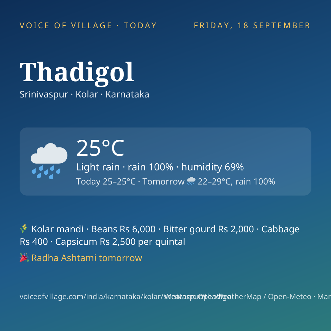 Thadigol today