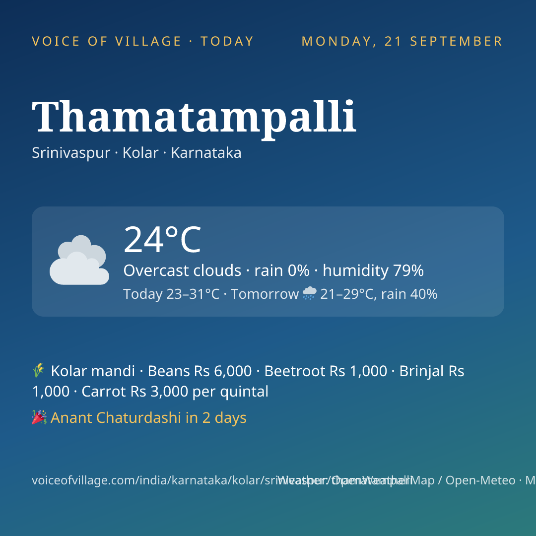 Thamatampalli today