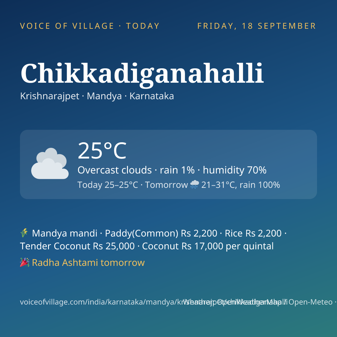 Chikkadiganahalli today