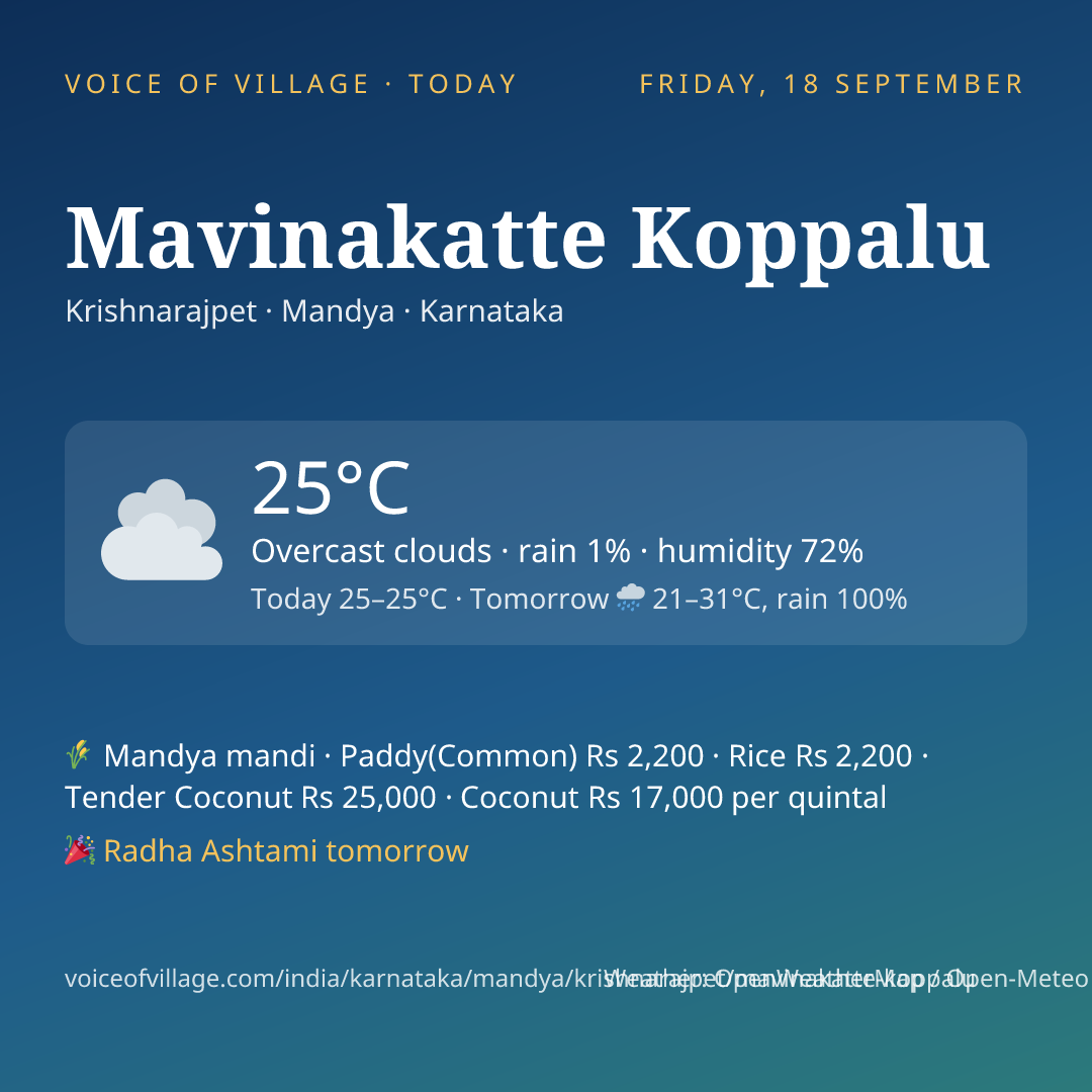Mavinakatte Koppalu today