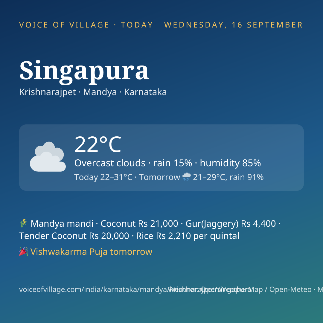 Singapura today
