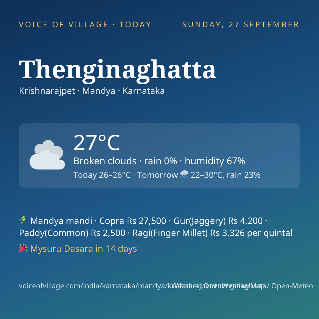 Thenginaghatta today