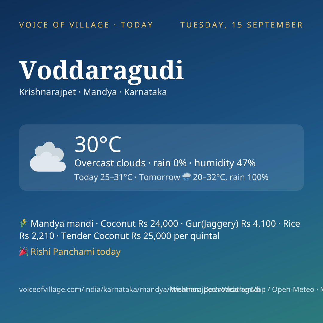 Voddaragudi today