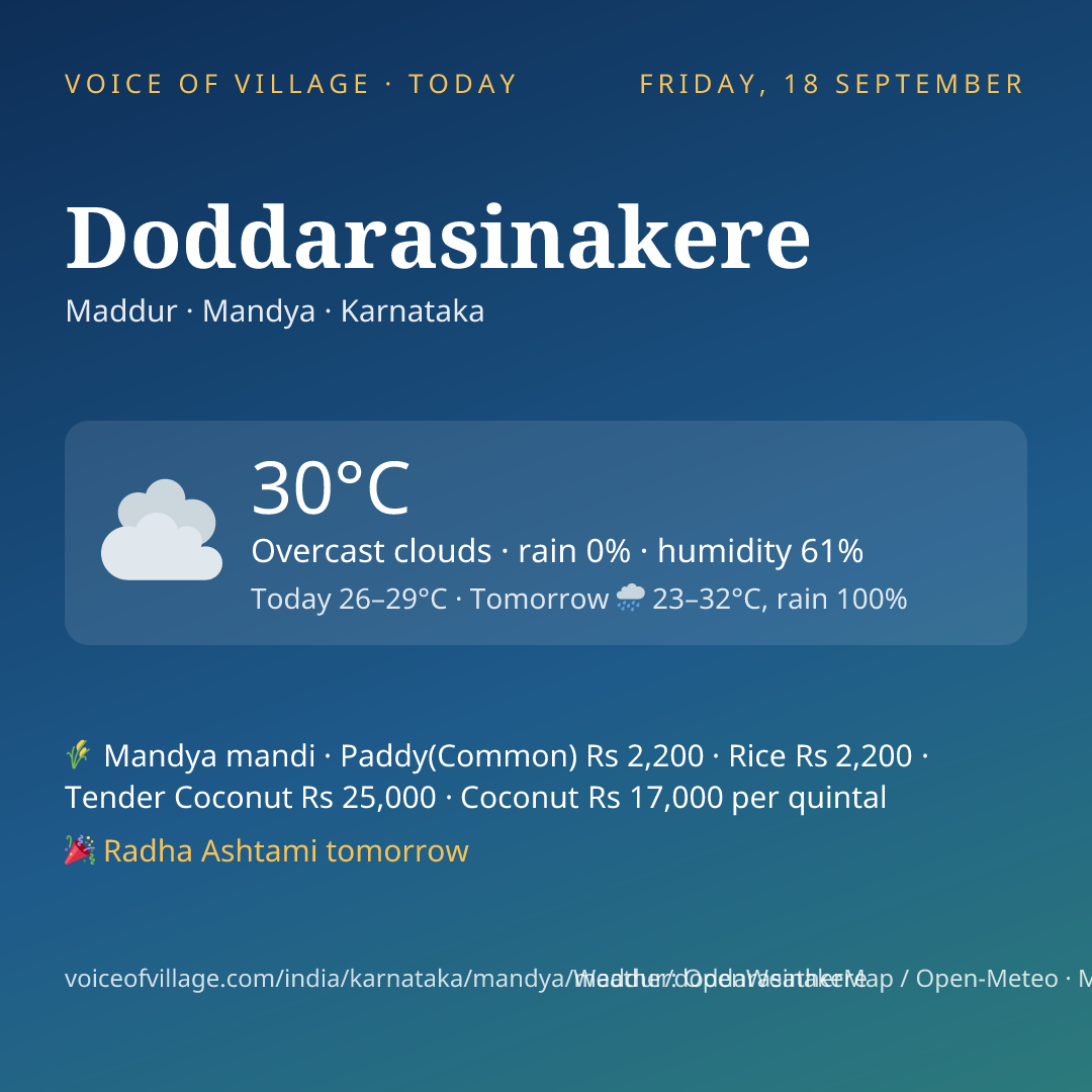 Doddarasinakere today