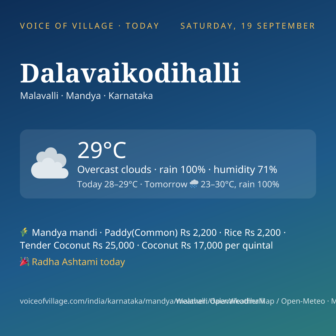 Dalavaikodihalli today