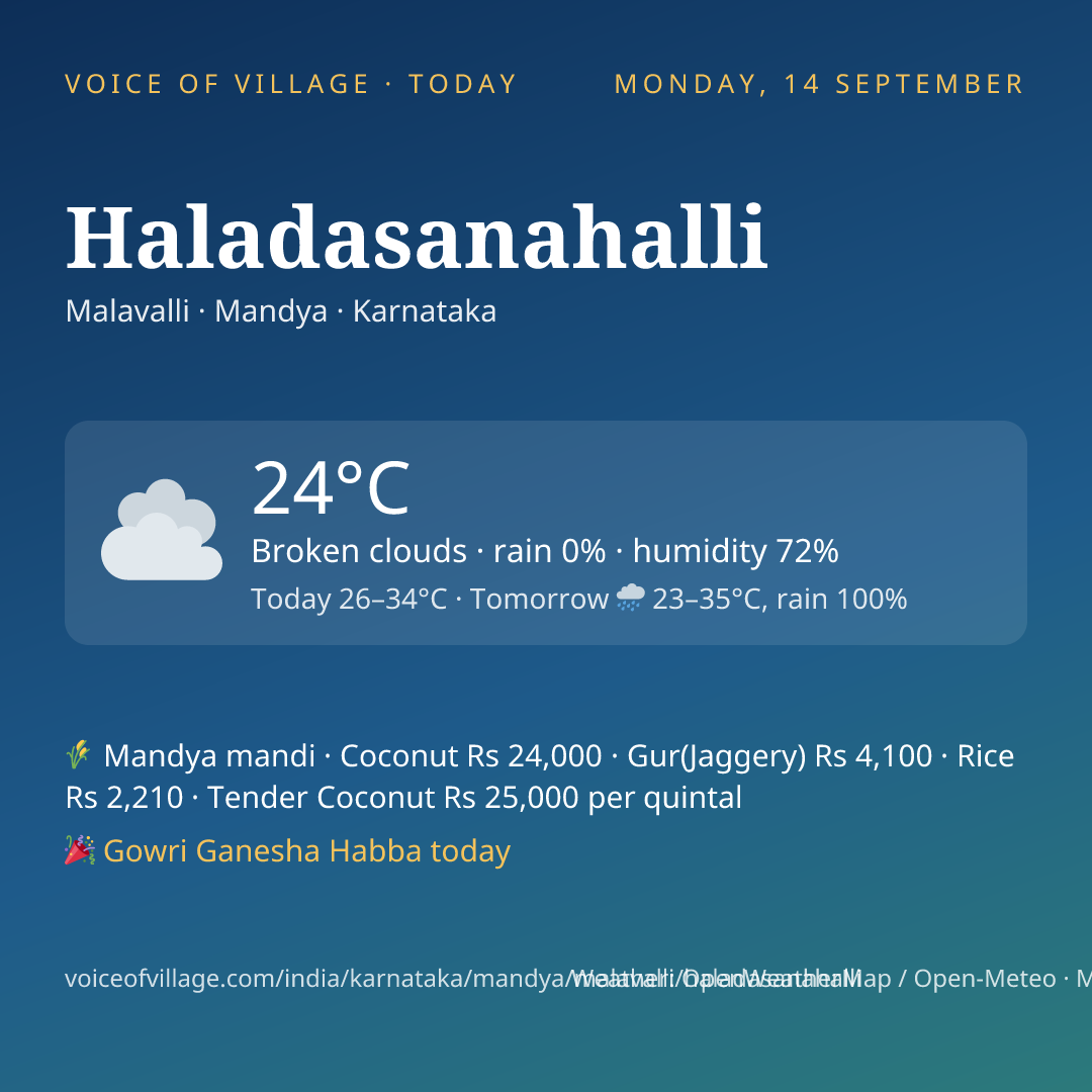 Haladasanahalli today