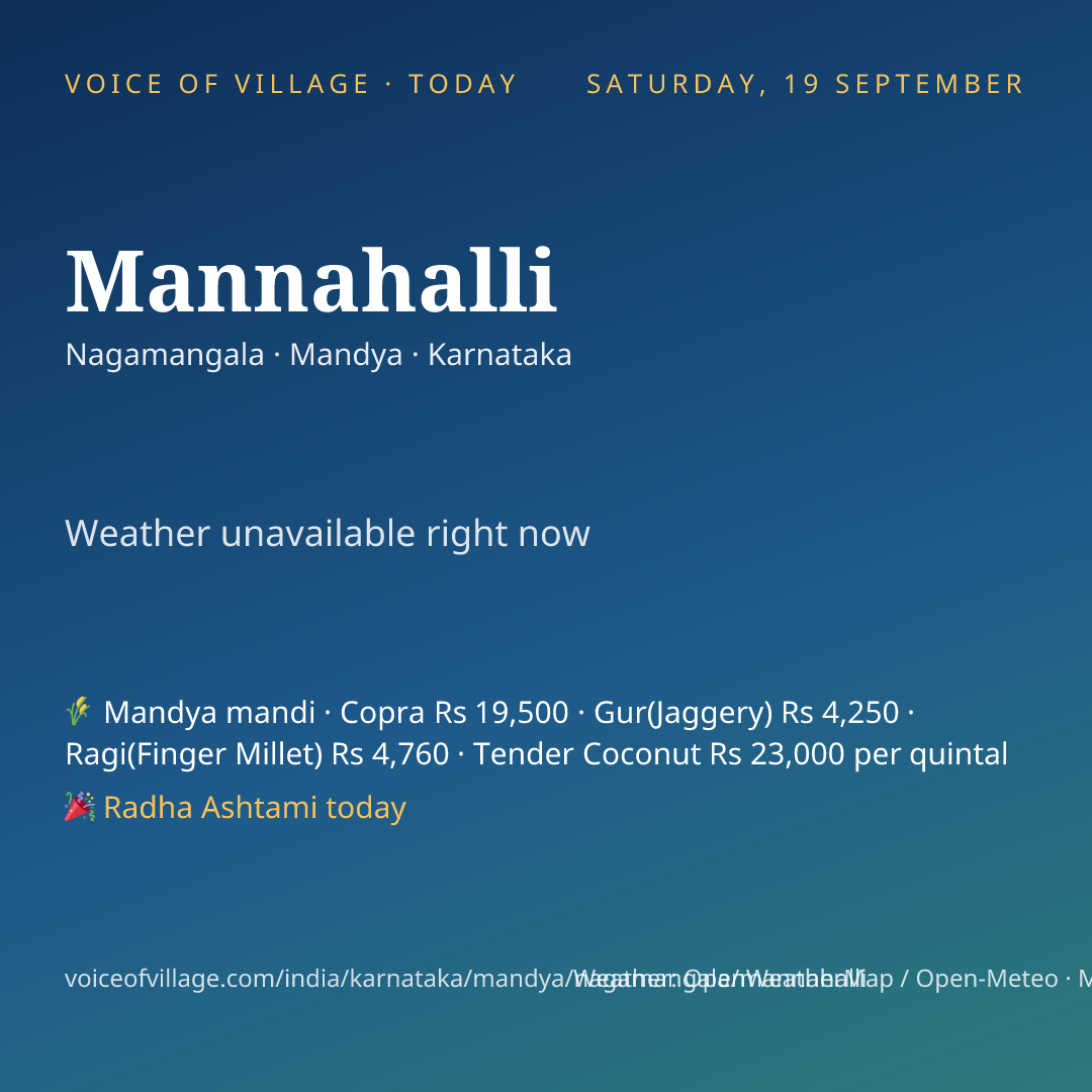 Mannahalli today