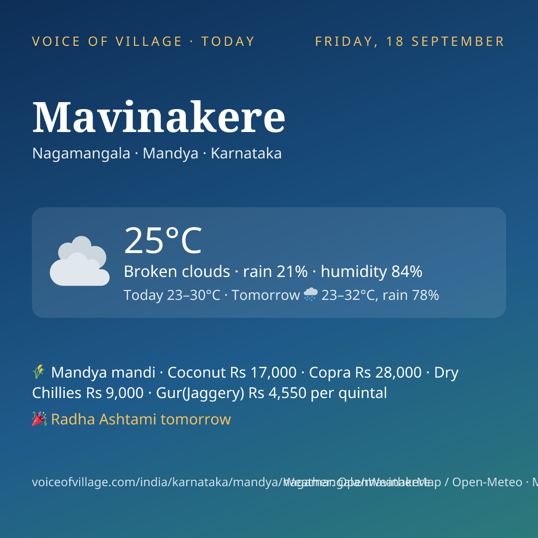 Mavinakere today