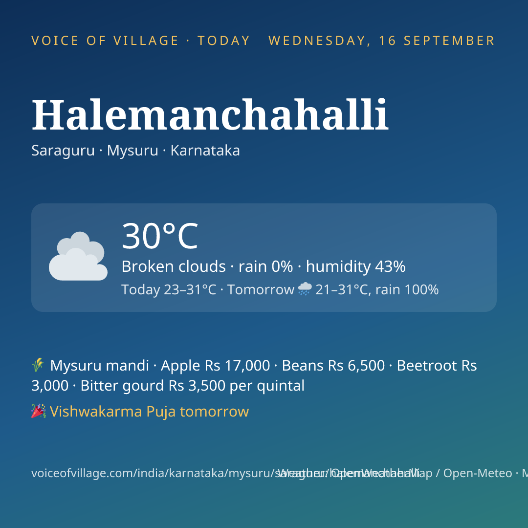 Halemanchahalli today