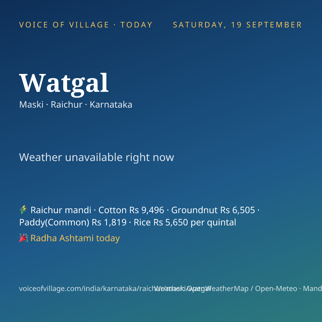 Watgal today