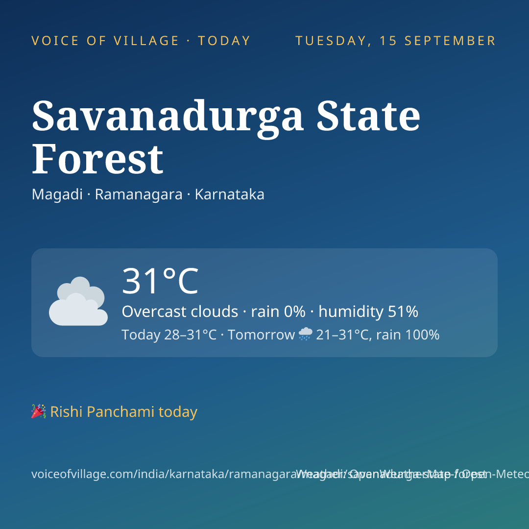 Savanadurga State Forest today