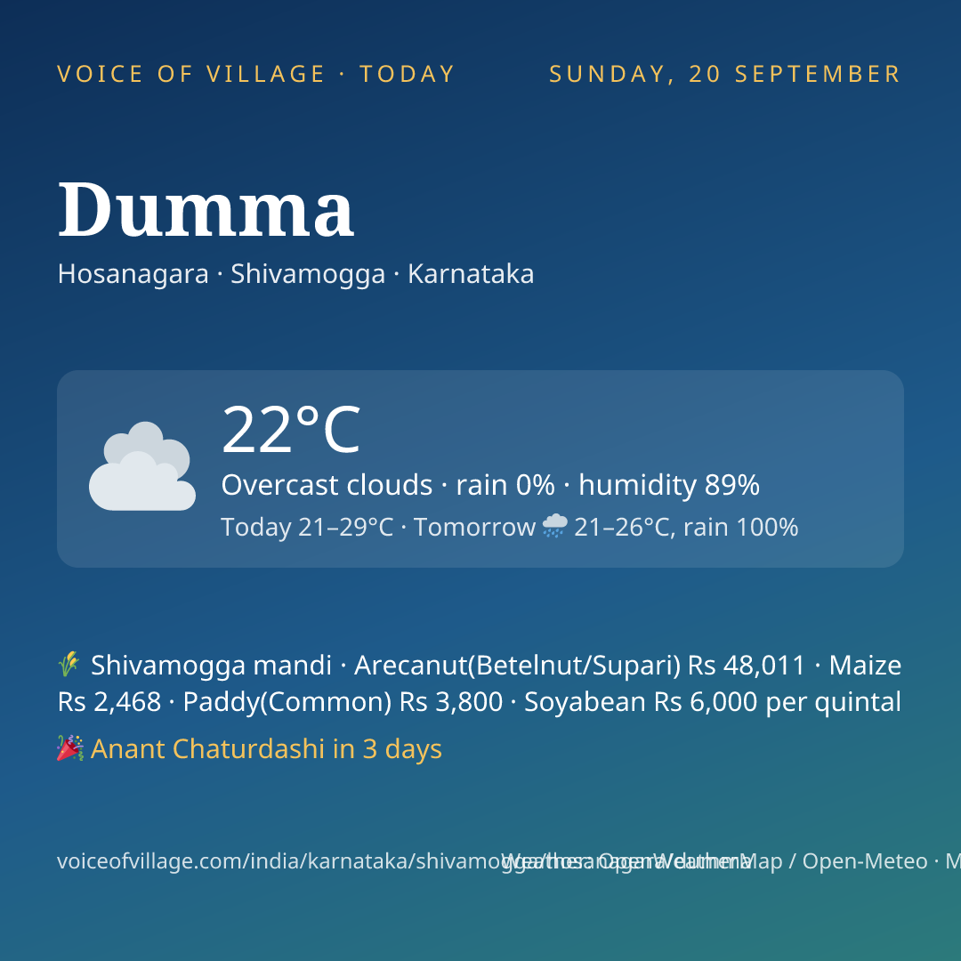 Dumma today