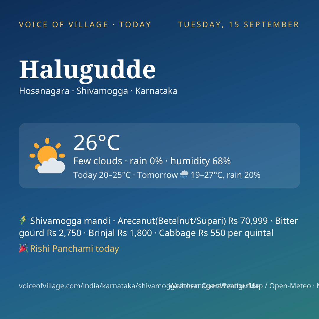 Halugudde today