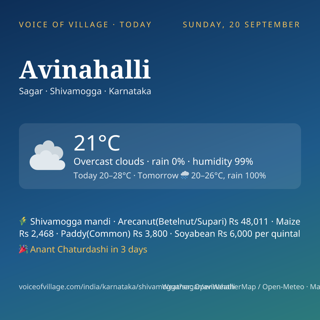 Avinahalli today