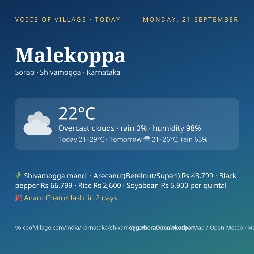 Malekoppa today