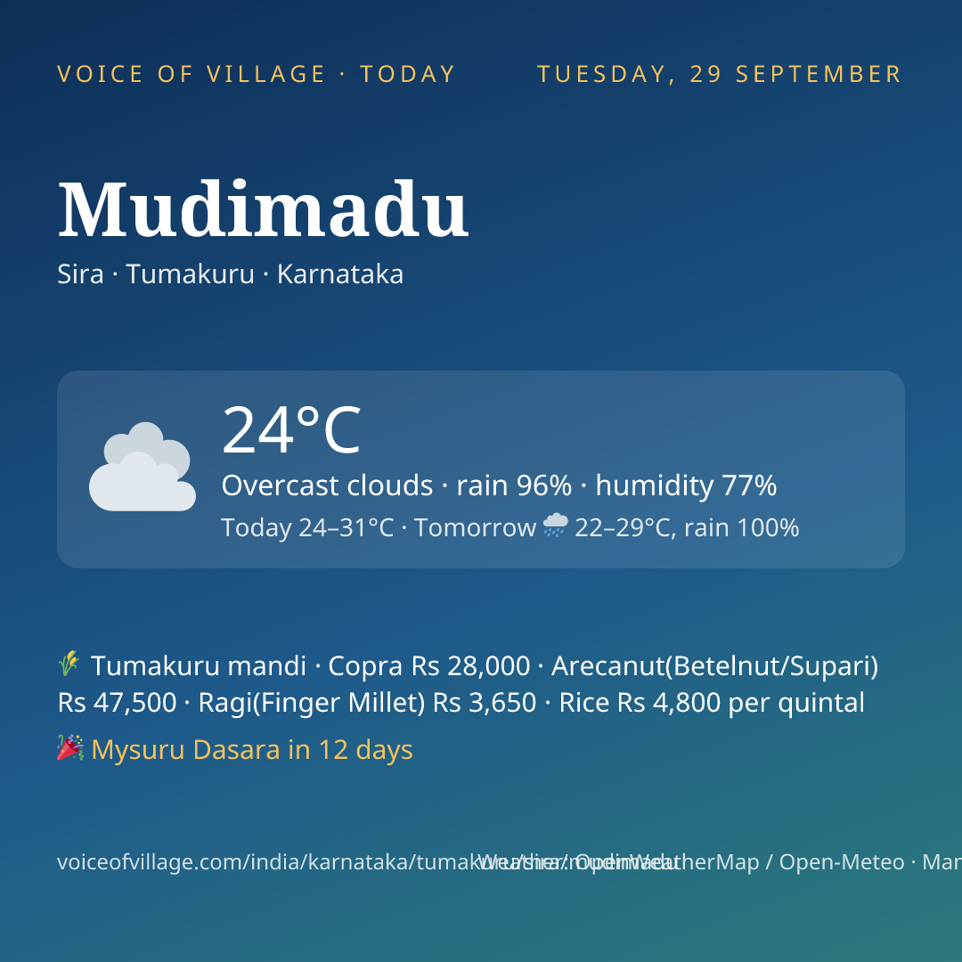 Mudimadu today