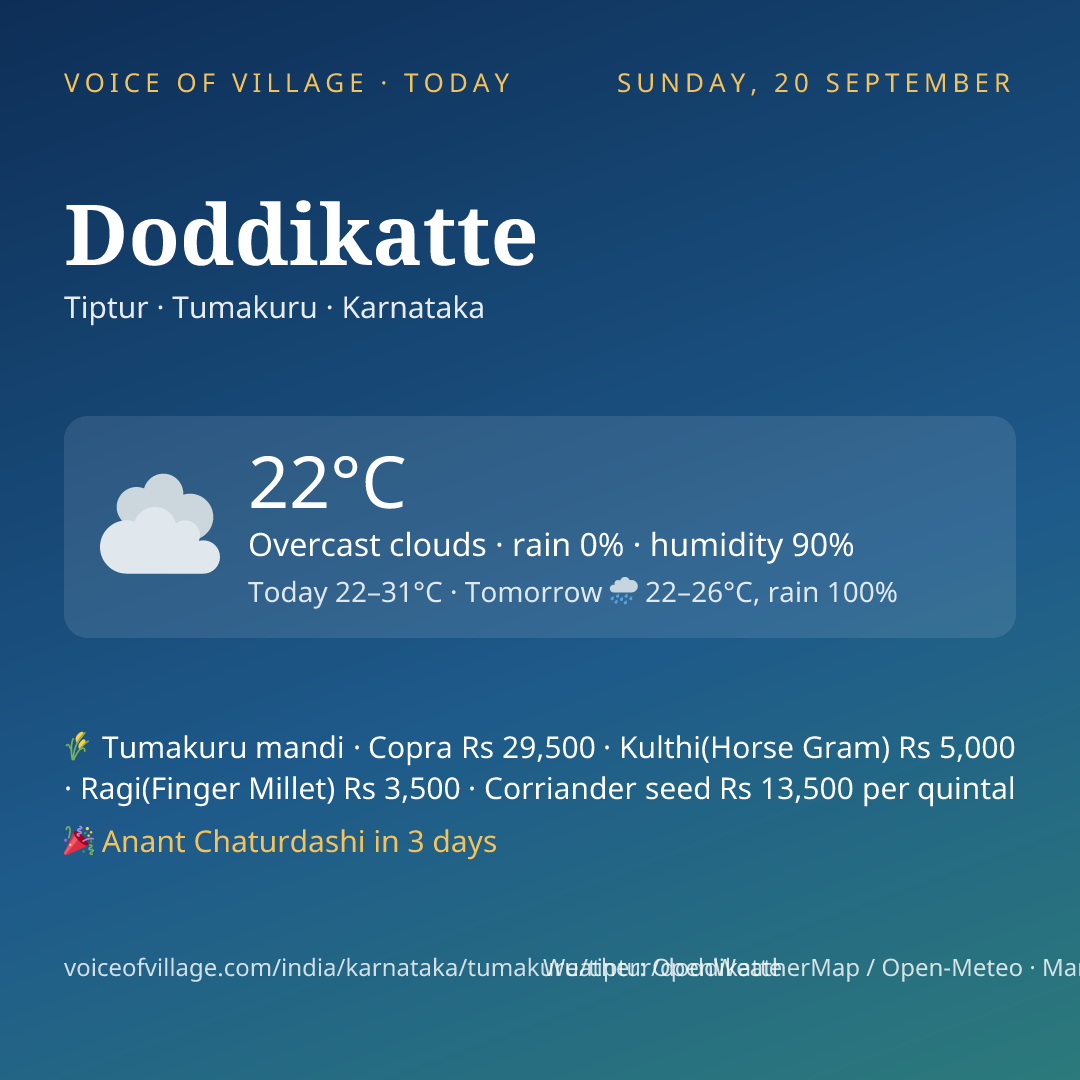 Doddikatte today
