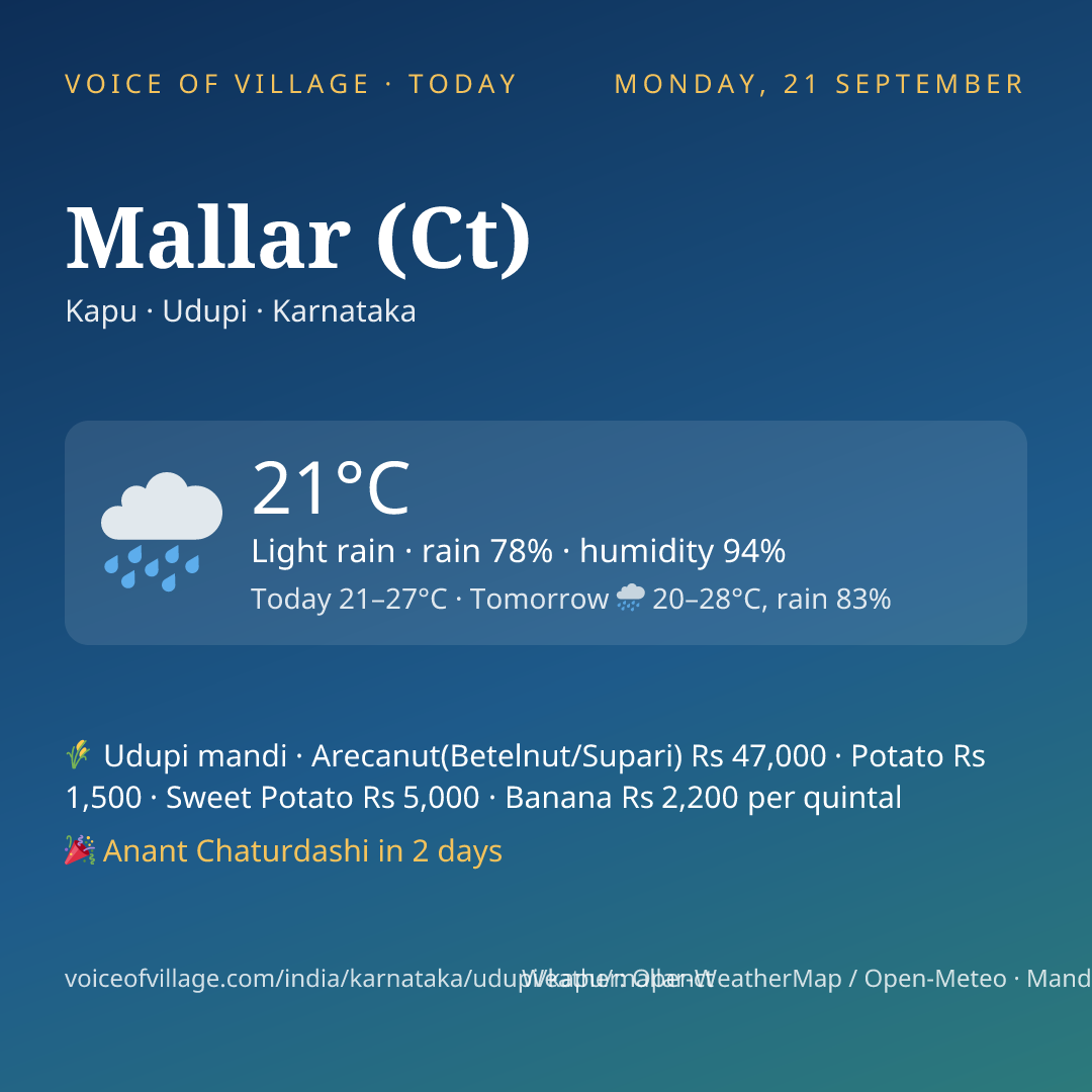 Mallar (Ct) today