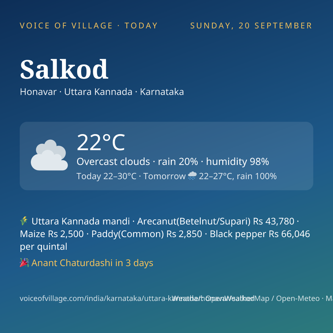 Salkod today