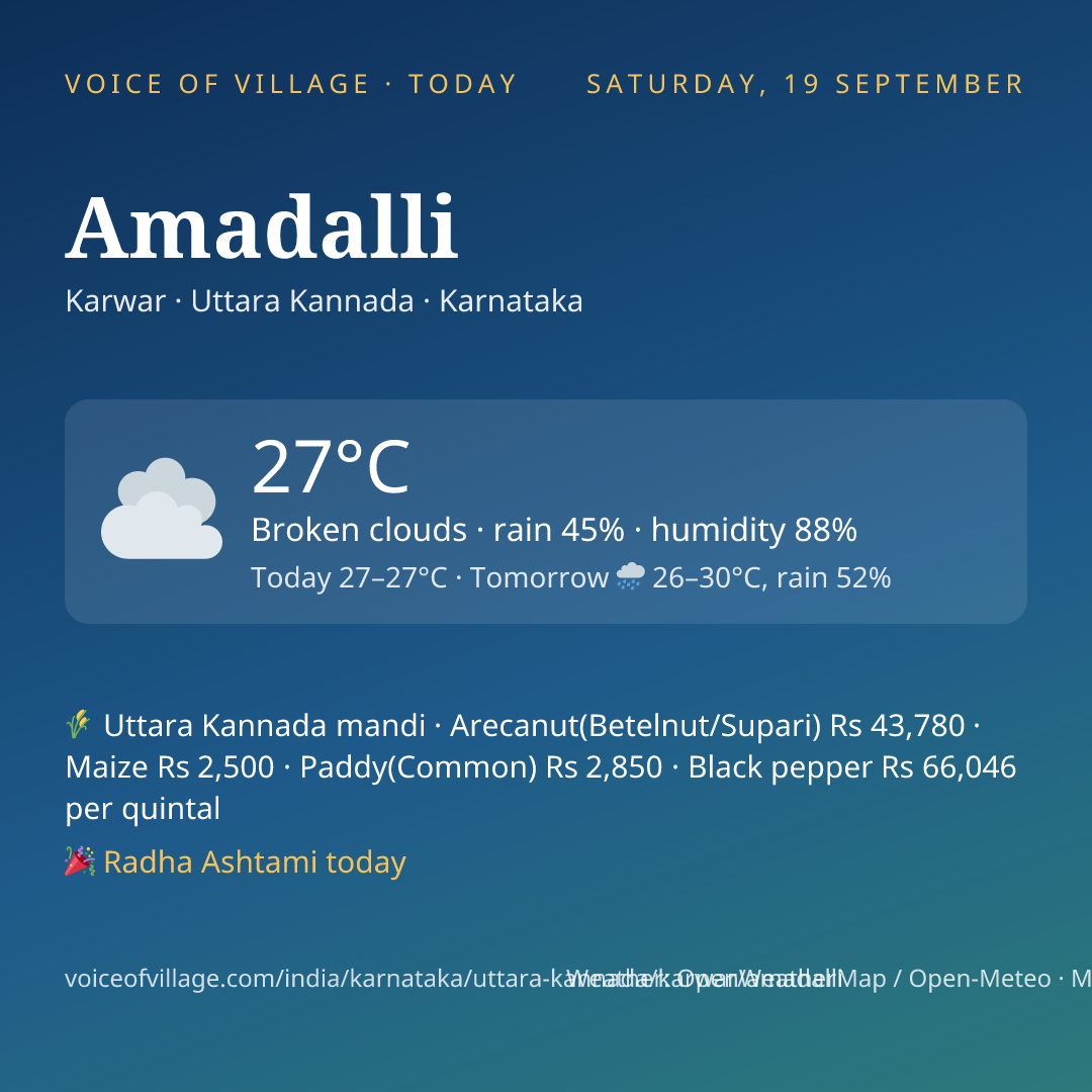 Amadalli today