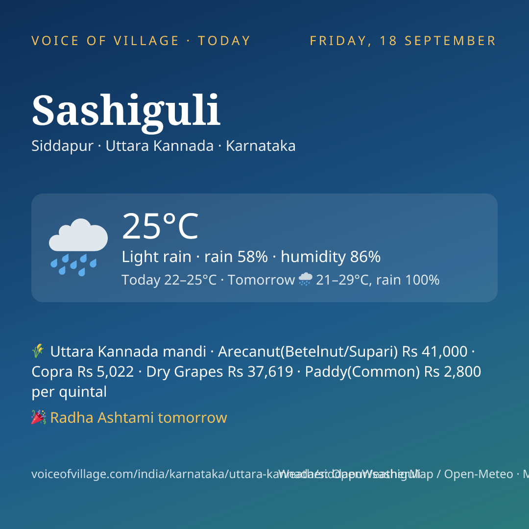 Sashiguli today