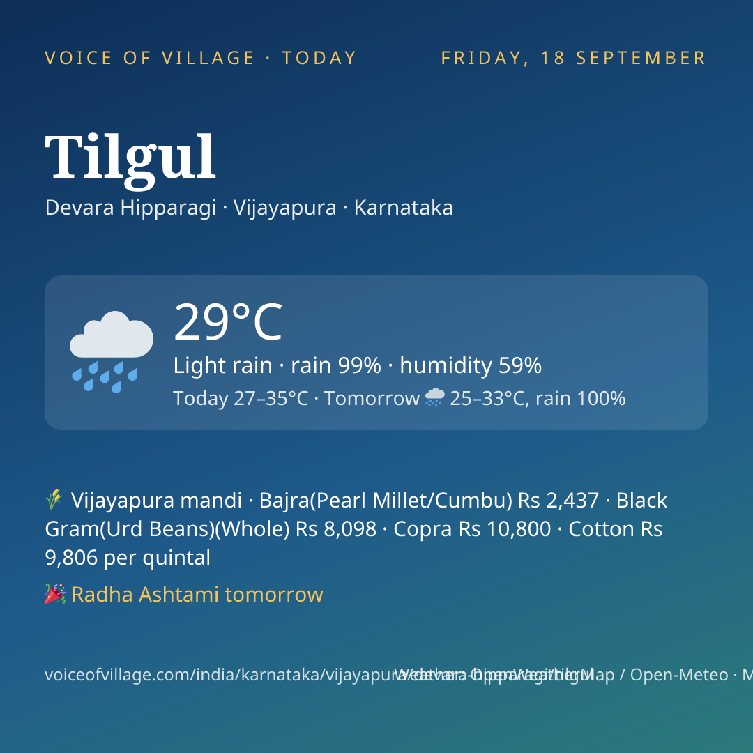 Tilgul today