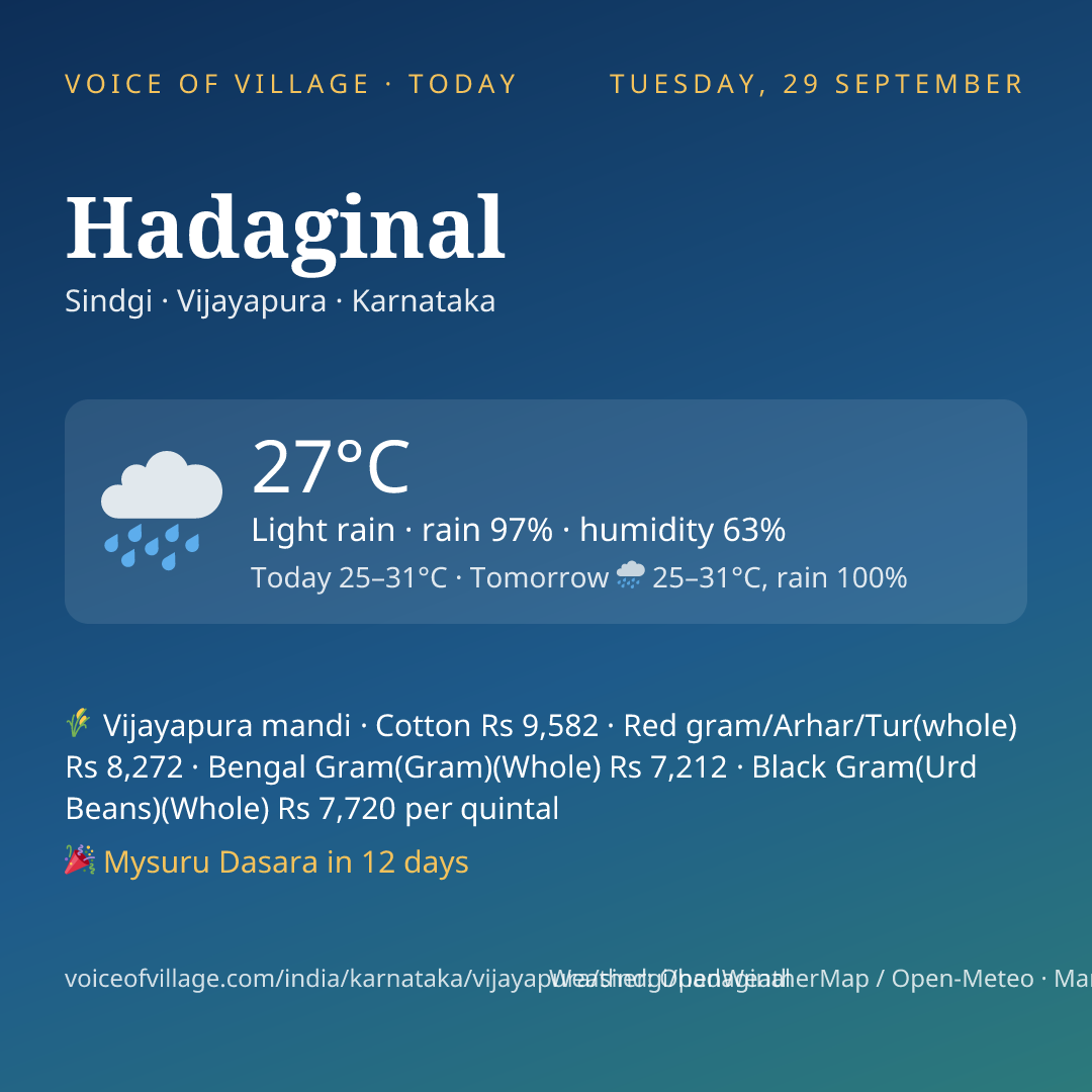 Hadaginal today