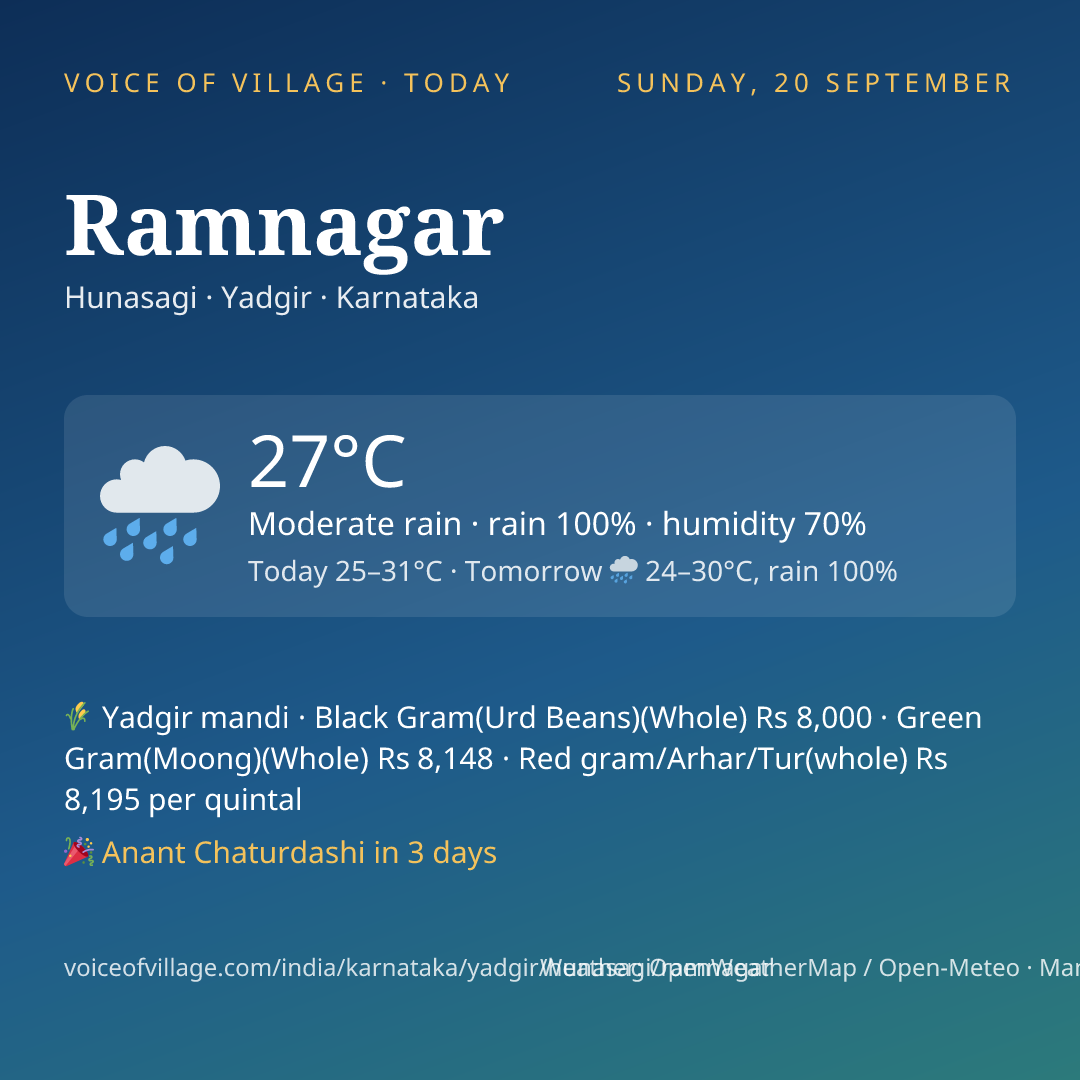 Ramnagar today