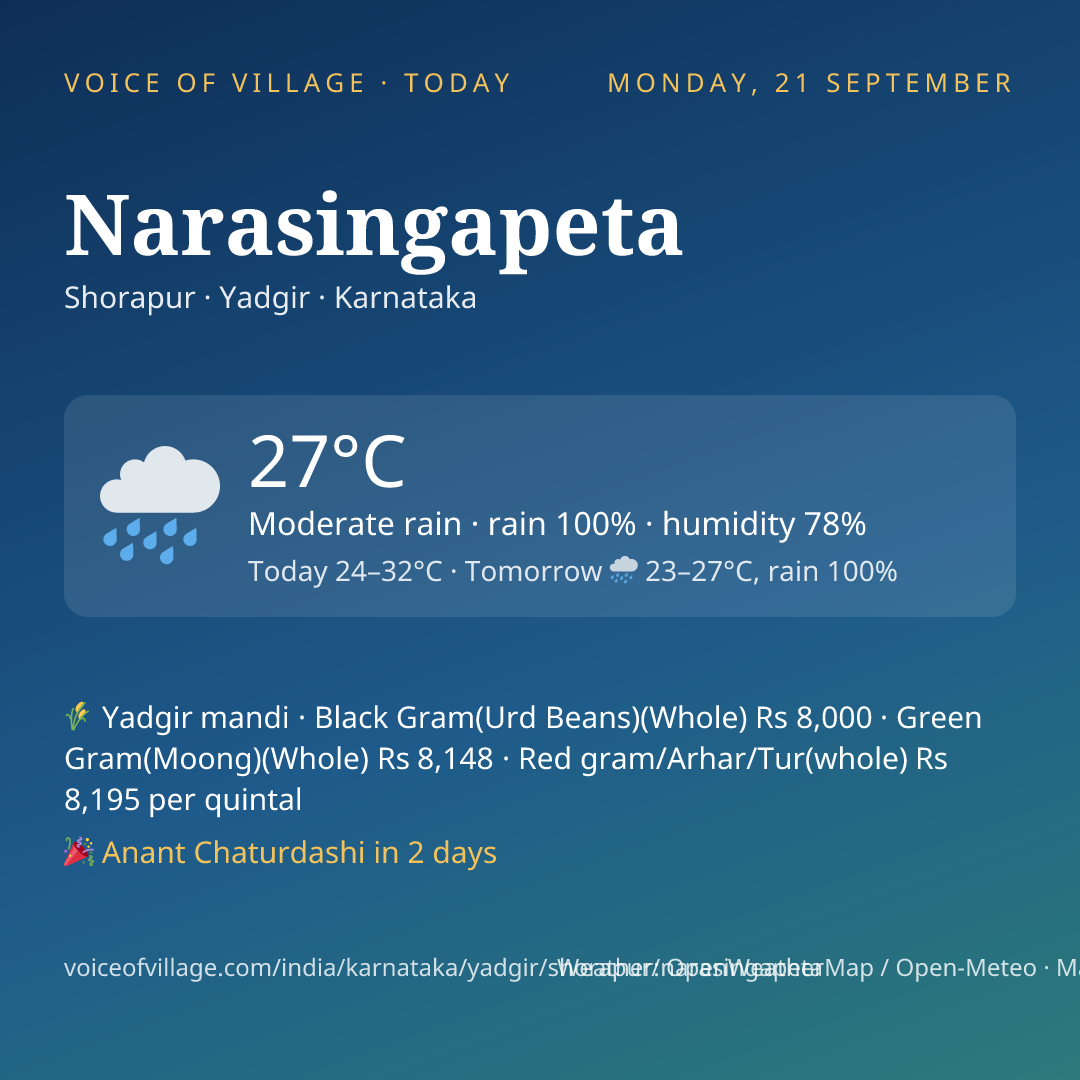 Narasingapeta today