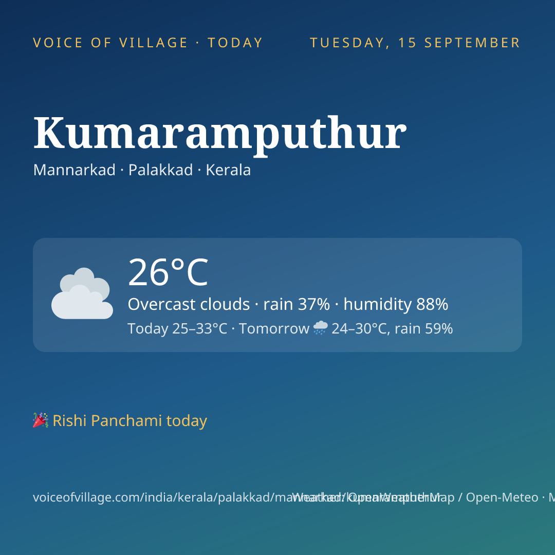 Kumaramputhur today