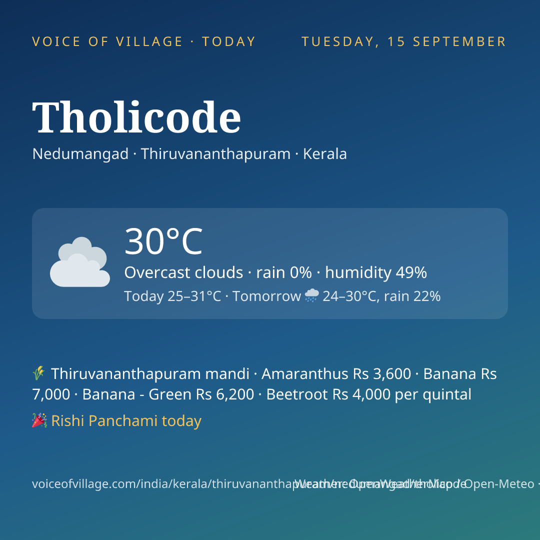 Tholicode today